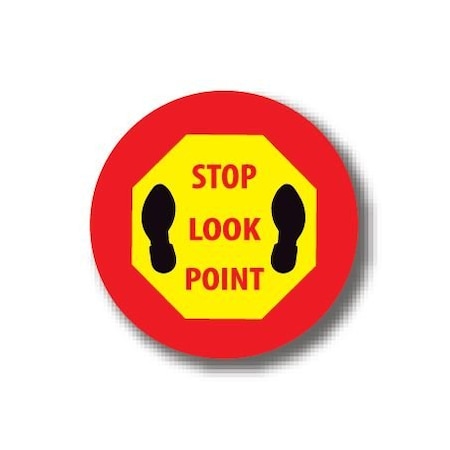 Ergomat 32in CIRCLE SIGNS - Stop Look Point DSV-SIGN 1024 #1782 -UEN